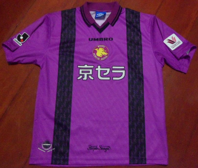 เสื้อฟุตบอล ทีมสโมสรเกียวโต เพอร์เพิ่ล ซังกะ ชุดเหย้า 1996/98 L-Size / KYOTO PURPLE SANGA Football Shirt Home Kit 1996/98 Jersey L-Size