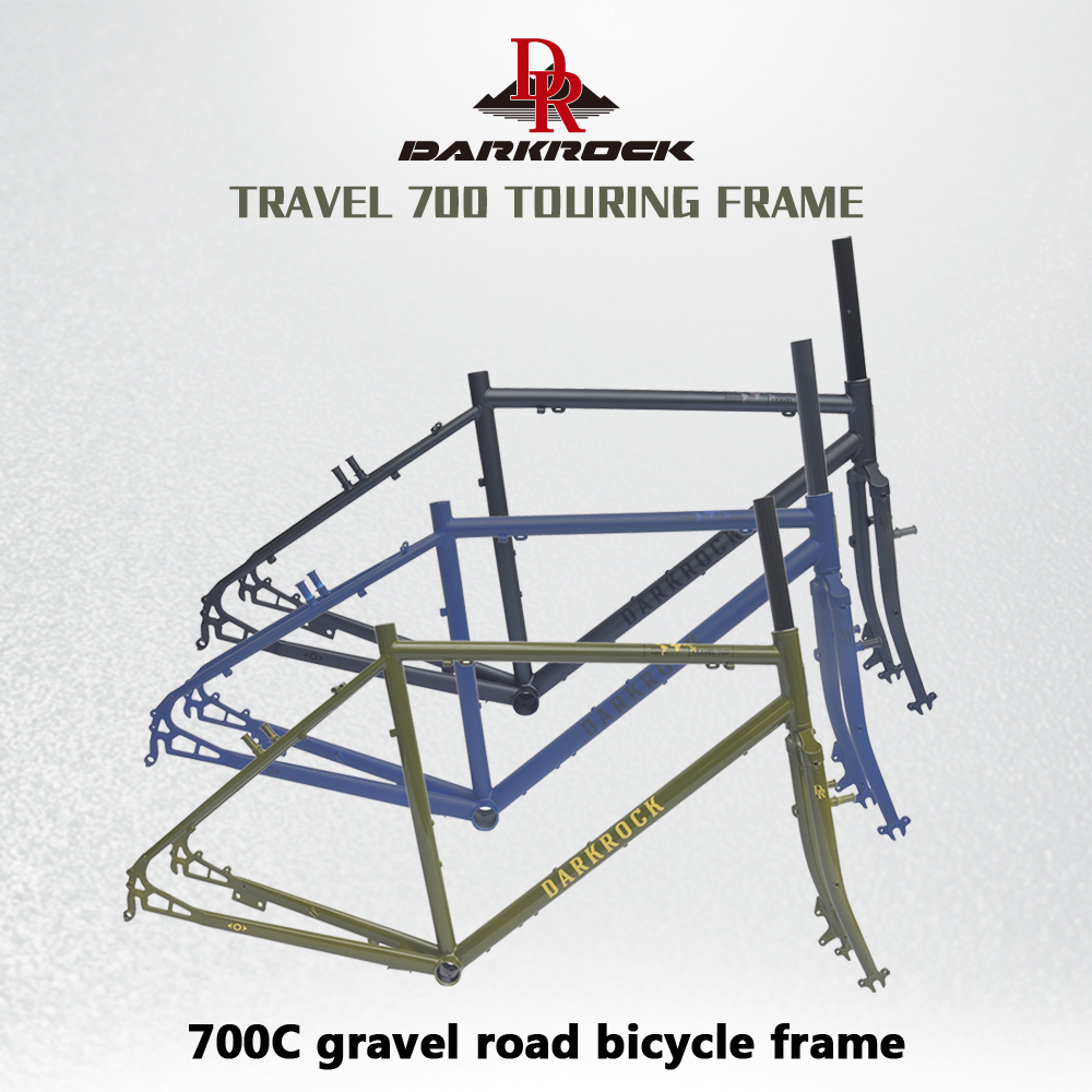 DARKROCK Super Travel 700C Gravel Frameset | เฟรมเหล็ก CR-MO 4130 สำหรับเดินทางไกล