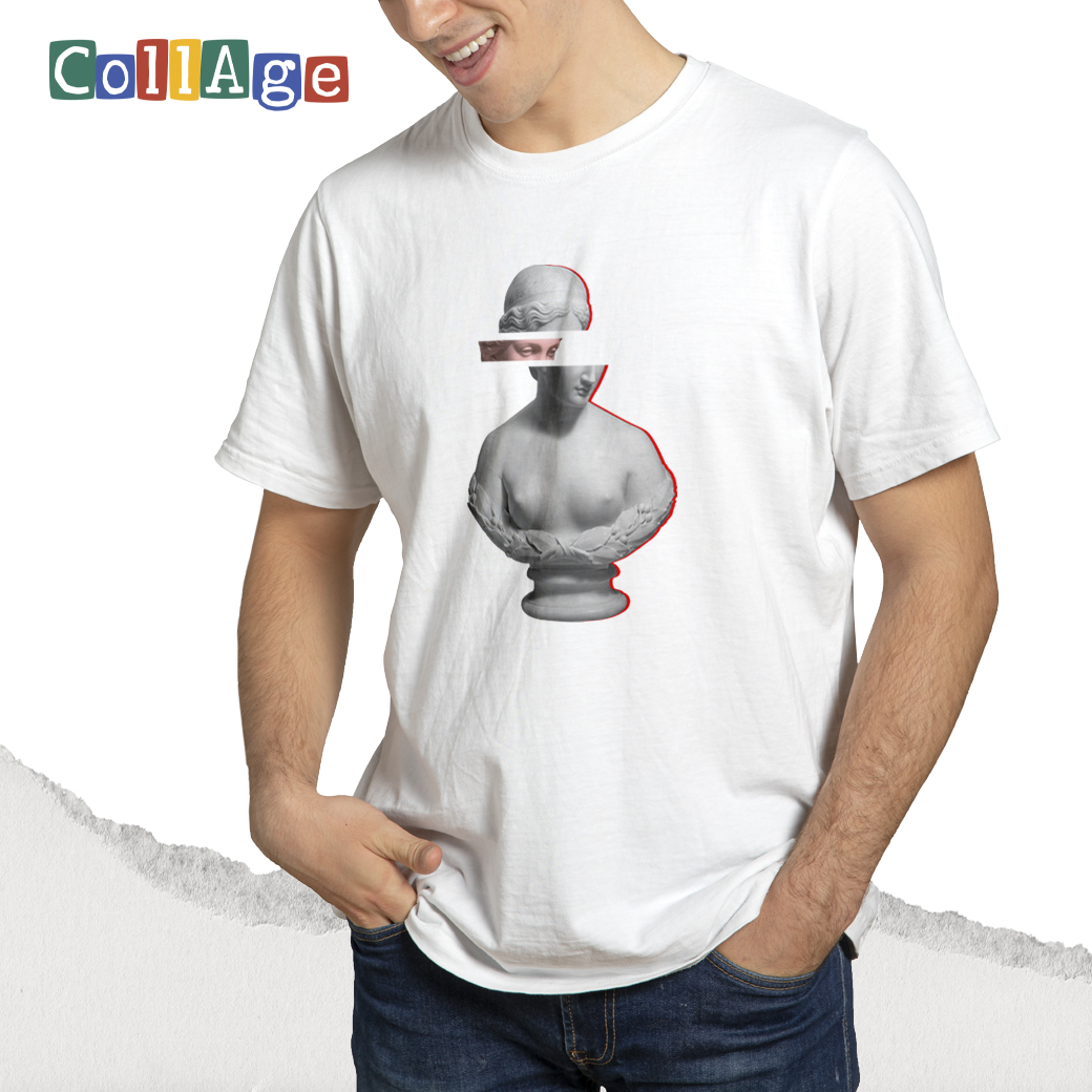 เสื้อยืดพิมพ์ลาย Collage Kallisto II รหัส CEA00453 สีขาว #เสื้อยืด #Collage