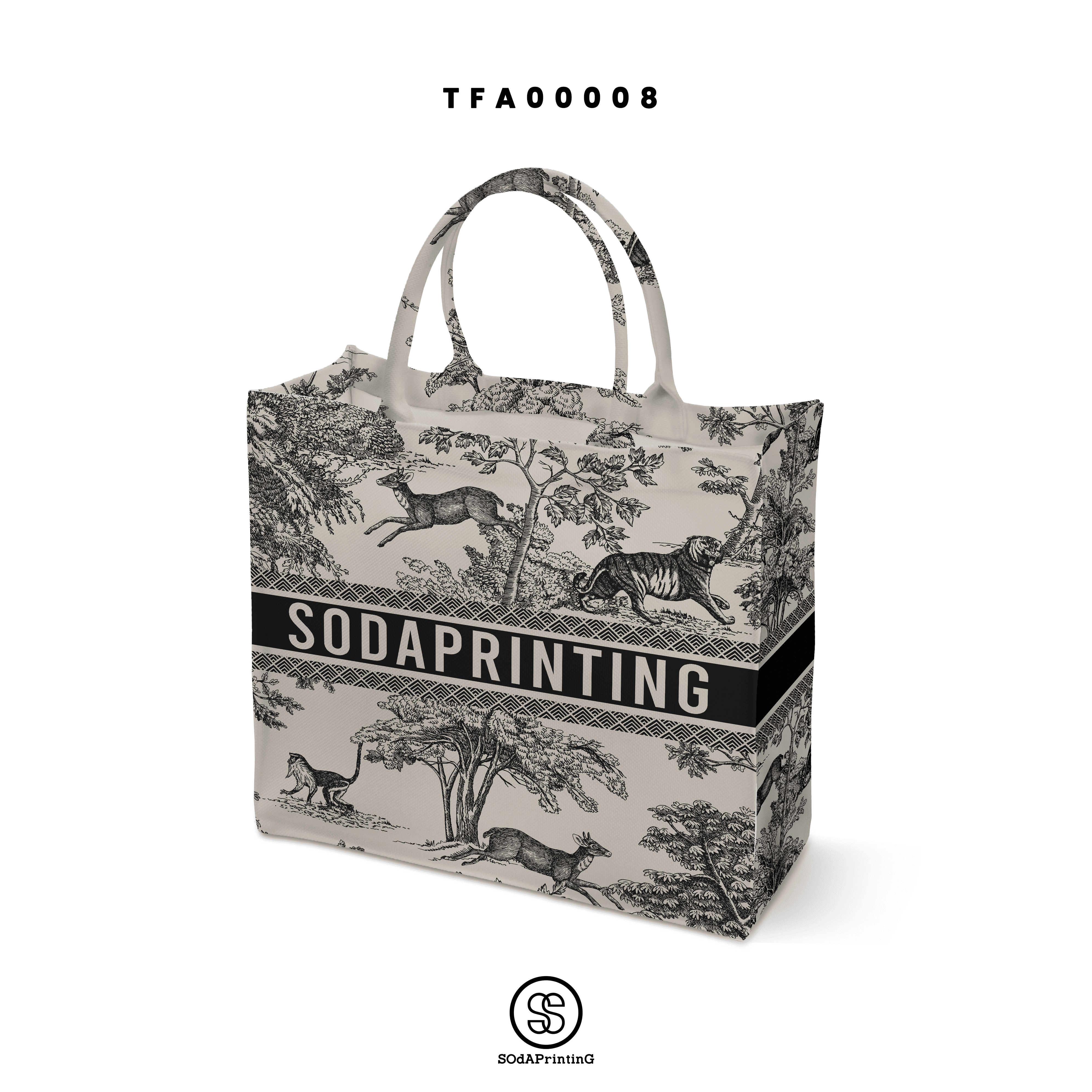 กระเป๋า Book Tote Bags ลาย FOREST รหัส TFA00008 #ใส่ชื่อได้ #SOdAbag #SOdAPrintinG #ForestCollection