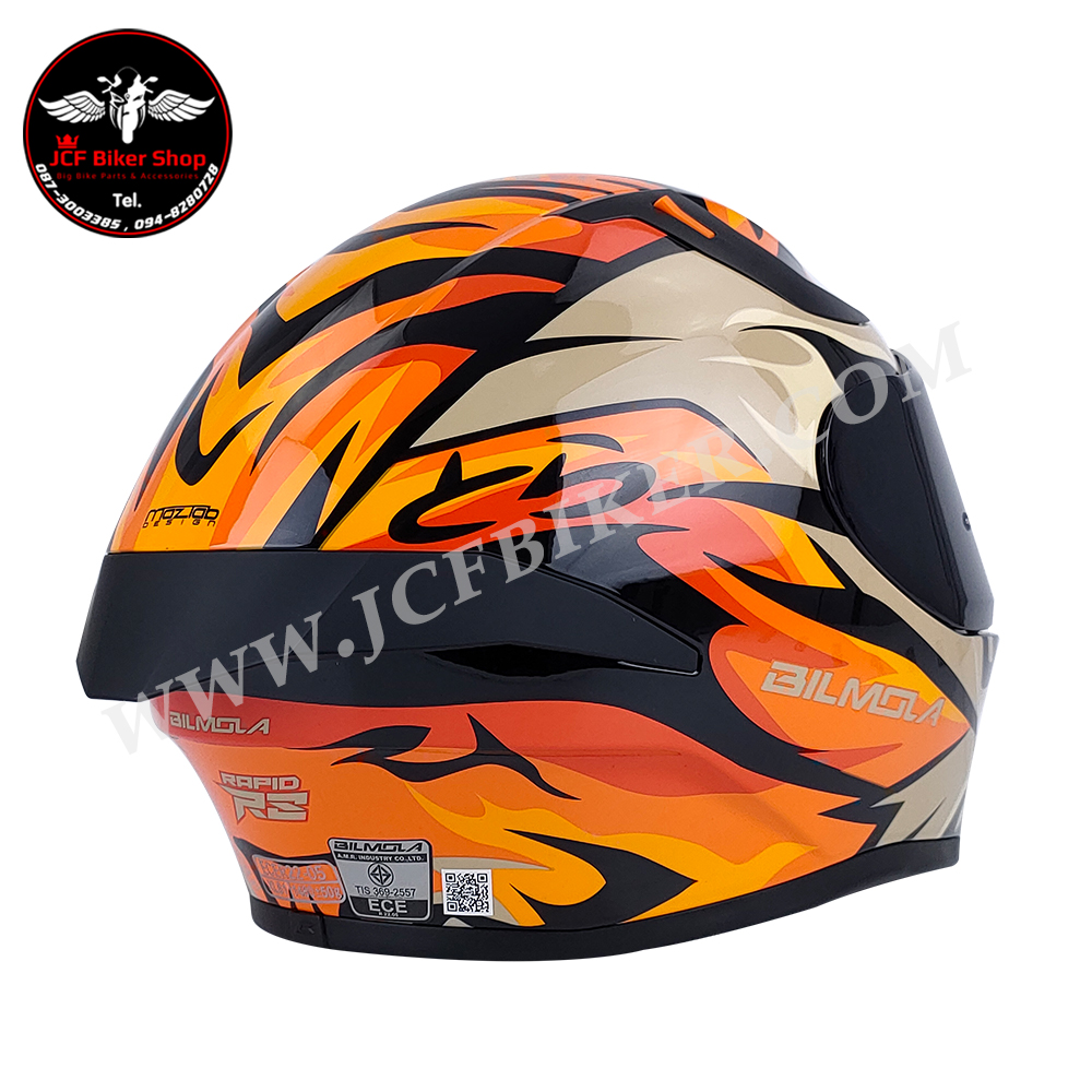 หมวกกันน็อคเต็มใบ หมวกกันน็อค Bilmola รุ่น Rapid RS ลาย TIGER (Glossy)