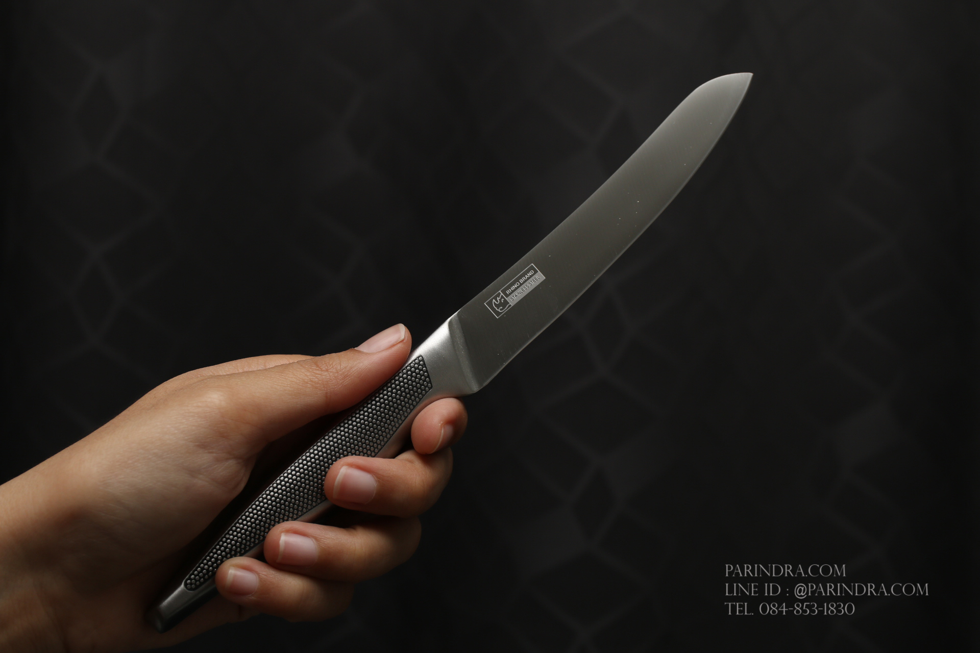 มีดทำครัว Rhino Brand Knife No.5512 ด้ามแสตนเลส ขนาดใบ 5 นิ้ว คมสุดๆ (ของแท้)