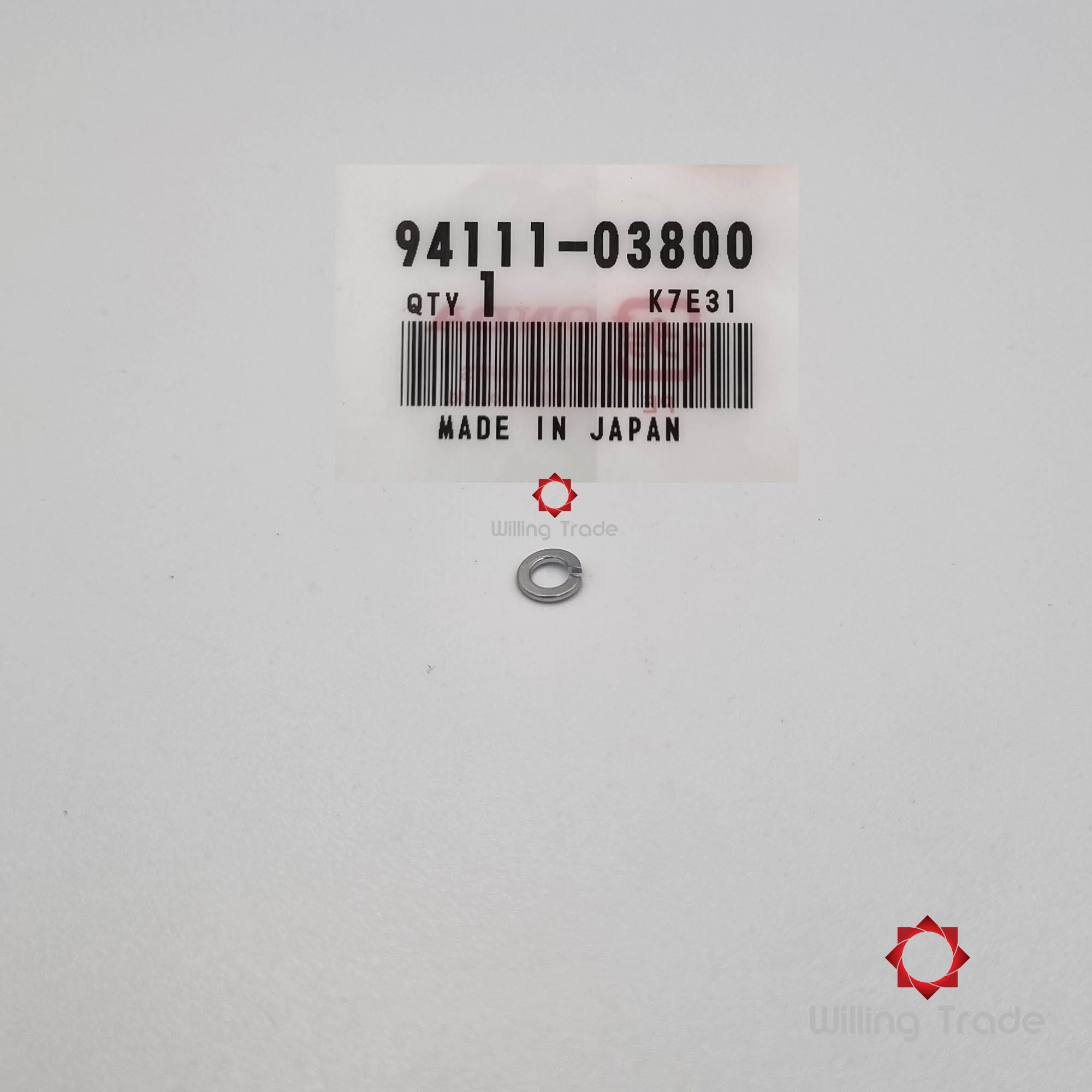 แหวนรองสปริง 3 มม ...(B343) HONDA: (94111-03800) DASH, LS125 แพ๊คละ 1 ชิ้น... [แท้ศูนย์ 100%] ... WASHER SPRING 3MM