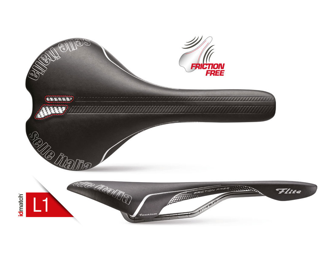 SELLE ITALIA อานนั่ง, FLITE FRICTION FREE, สีดำ (Road/MTB), L1