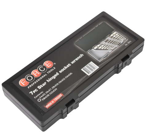 ชุดประแจ บ๊อกซ์หัวจีบ (7ชิ้น) ฟอร์ซ (FORCE) Pn.5075