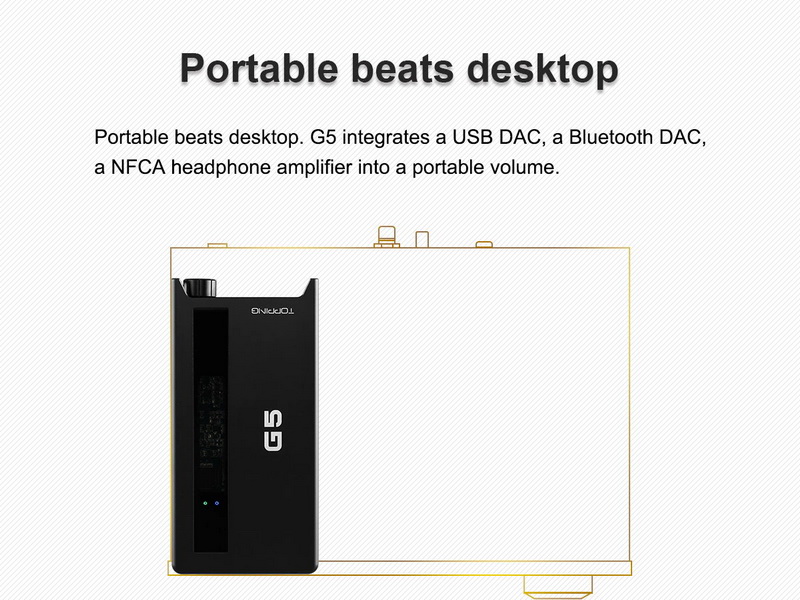 ขาย Topping G5 NFCA DAC/AMP พกพาประสิทธิภาพสูง รองรับ Dual Hi-Res