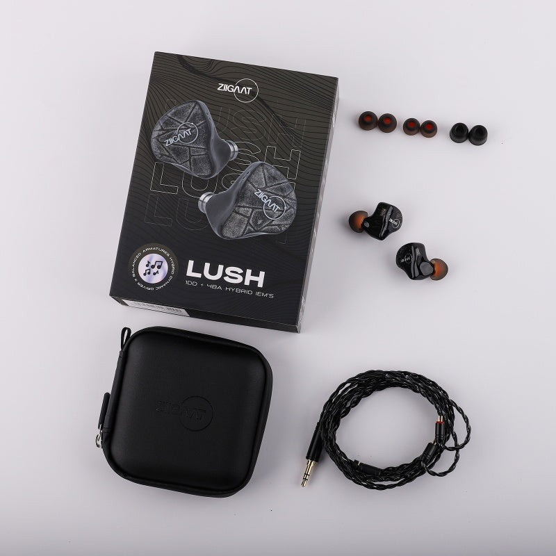 Ziigaat Lush หูฟัง IEMs Hybrid 5ไดรเวอร์ 1DD + 4BA สำหรับผู้ชื่นชอบเสียงดนตรี ประกันศูนย์ไทย