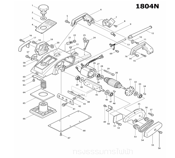 ฟิลคอยล์ กบไฟฟ้า มากีต้า Makita รุ่น 1804N, 1805N, 1805B P/N.523025-2 (แท้) ##