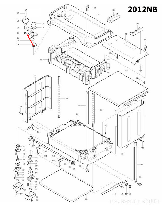 แหวนล็อค E-6 แท่นไสไม้ Makita-มากีต้า 2012NB [#125] Pn.961012-7 (แท้) ##