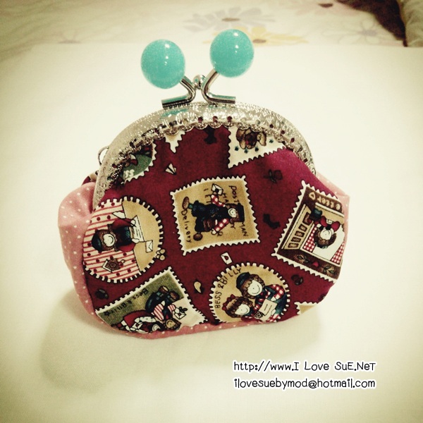 กระเป๋าปิ๊กแป๊กใส่เหรียญลาย Ann & Andy in stamp ขนาด 8.5 cm - pre order