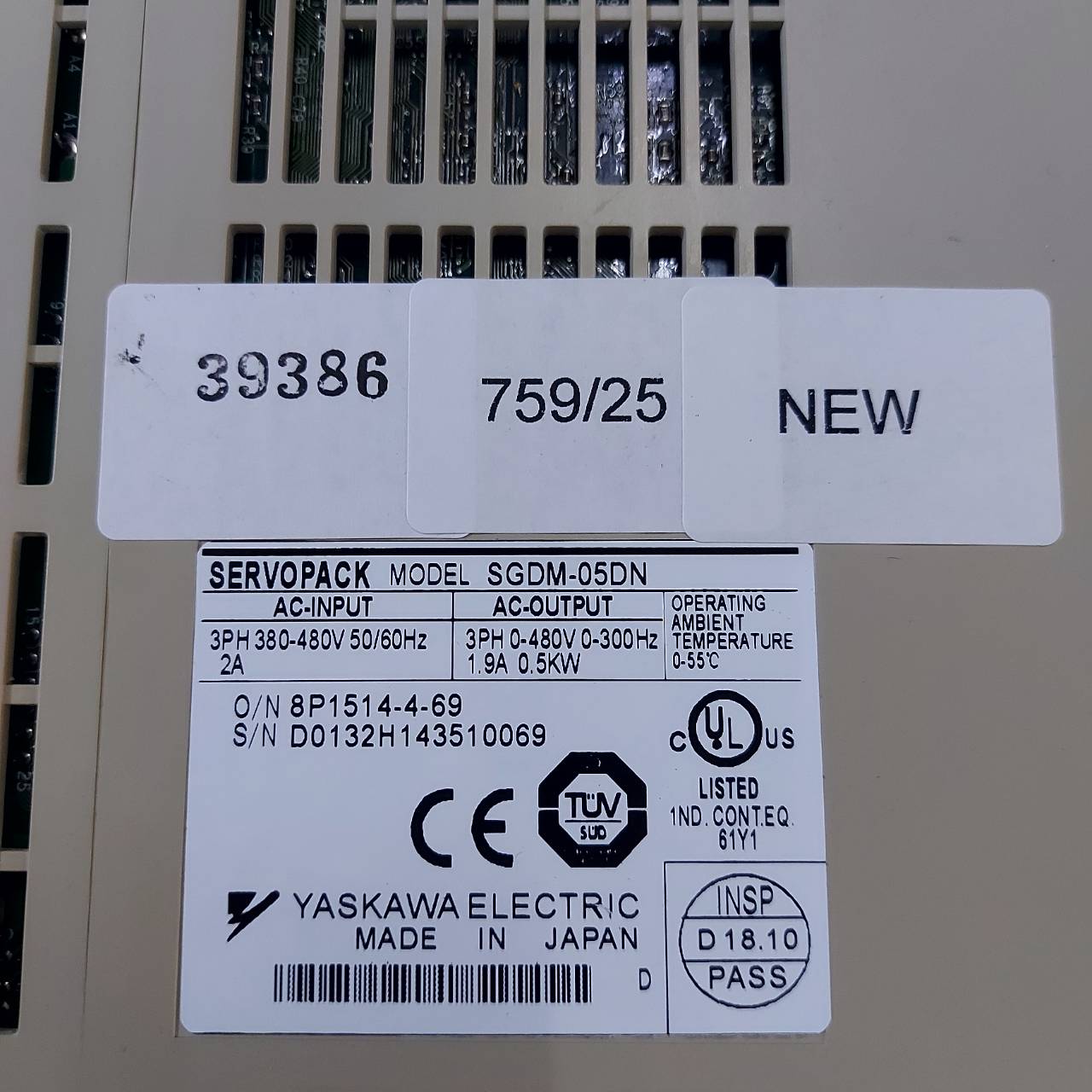 SGDM-05DN SERVO DRIVE " YASKAWA "