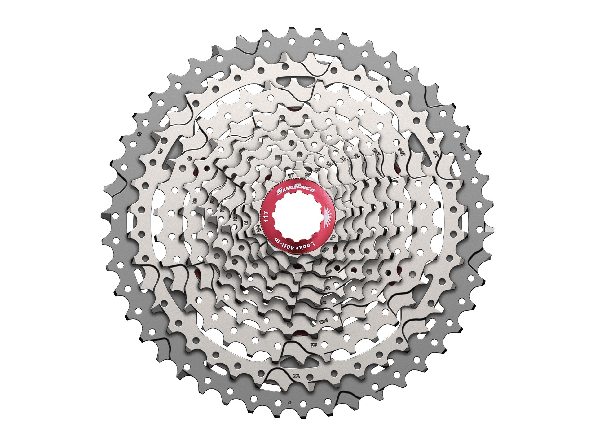 สเตอร์หลัง SUNRACE ,CS-MX3, 11-46T CASSETTE MTB 10 SPEED CHAMPAGNE
