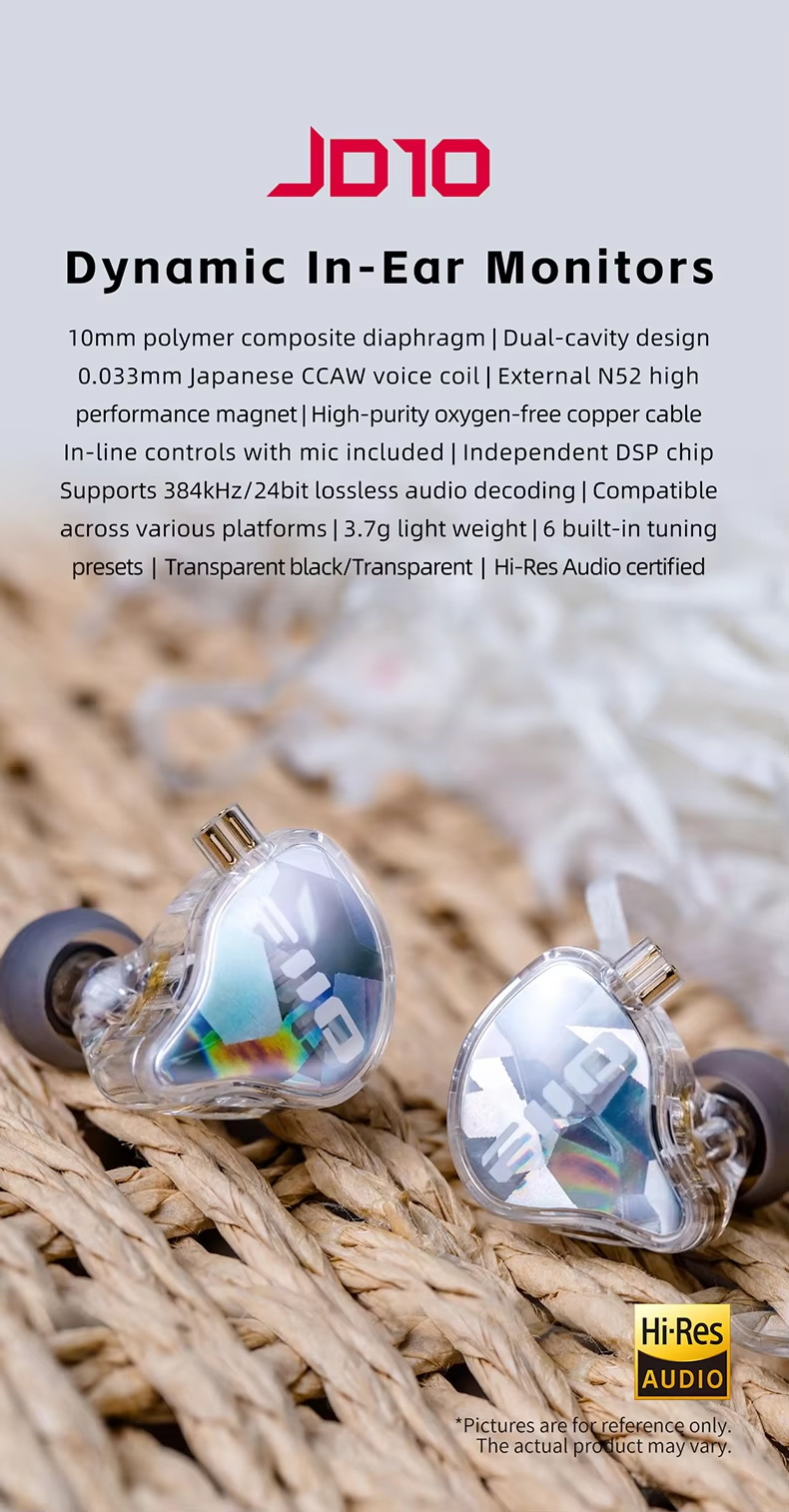 FiiO JD10 หูฟัง IEMs ไดรเวอร์ Dynamic สุดคุ้ม สำหรับเล่นเกม ประกันศูนย์ไทย