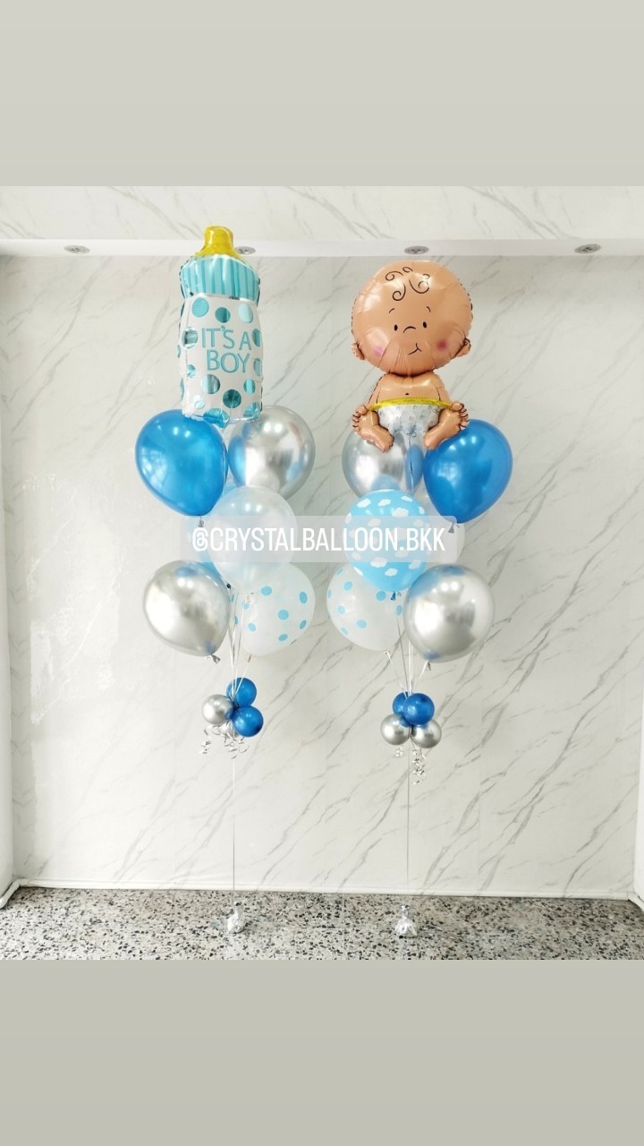ลูกโป่ง Welcome Baby ช่อลูกโป่งฟอยล์ขวดนม ช่อ 7 ลูก 1 ช่อ พร้อม ช่อลูกโป่งฟอยล์เด็ก ช่อ 7 ลูก 1 ช่อ พร้อมตกแต่ง สามารถเปลี่ยนสีลูกโป่ง/เปลี่ยนฟอยล์ตกแต่งได้