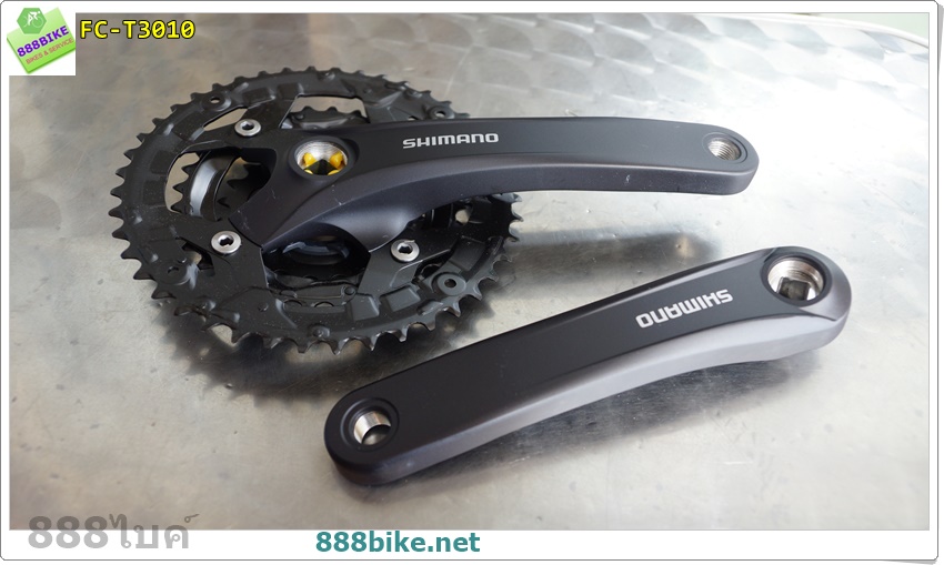 จาน ACERA, FC-T3010, 9-SPD, 44/32/22T, 175MM, สีดำ, สีเงิน, ไม่มีกะโหลก (MALAY)(ไม่มีกันเปื้อน)