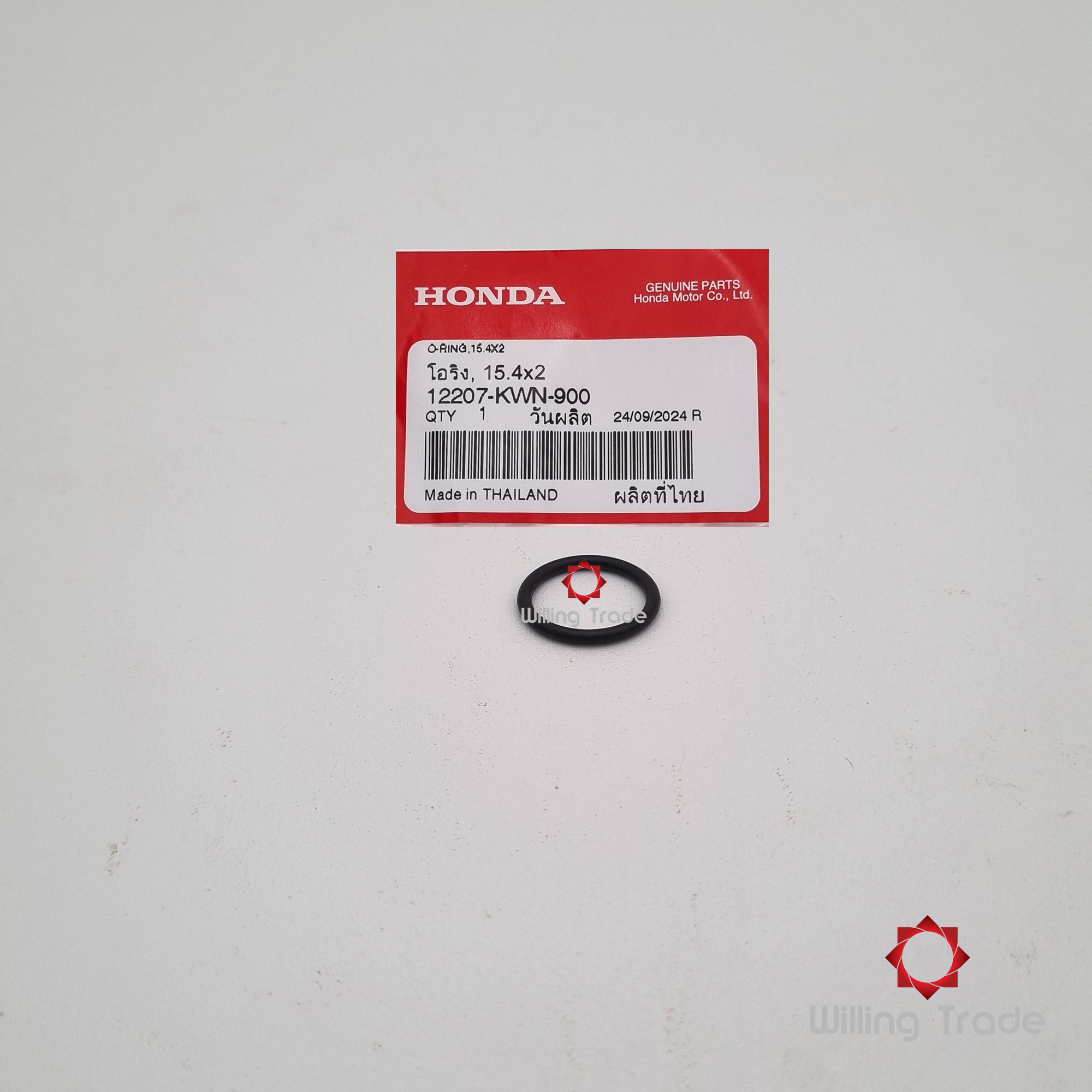 โอริง, 15.4x2 (WX956) HONDA: (12207-KWN-900) CLICK 125I (รุ่น 1) CLICK 125-I ปี (2012-2014) ... แพ๊คละ 1 ชิ้น... [แท้ศูนย์ 100%] ...กลุ่มอะไหล่หม้อน้ำ ... O-RING, 15.4x2