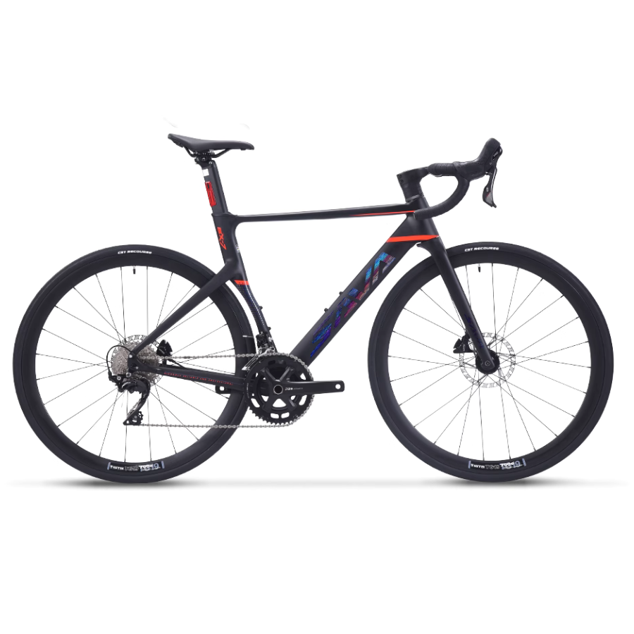 จักรยานถนน SAVA EX-7 PLUS 2025 | เฟรมอลูมิเนียม น้ำหนักเบา 10.8 กก. | เบรกไฮโดรลิก Shimano 105 2x12 สปีด | โช้คคาร์บอน T800