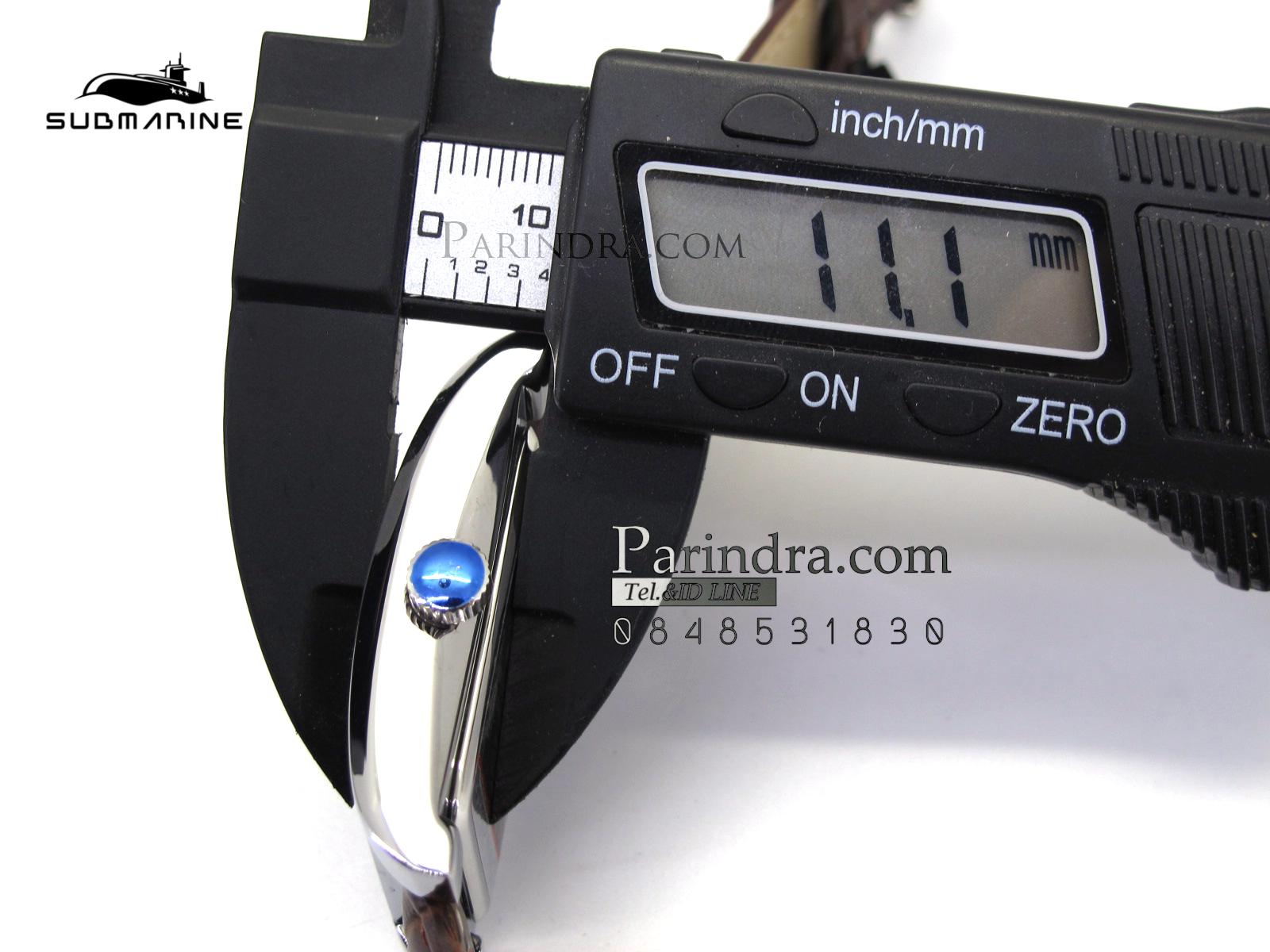 นาฬิกา US Submarine J113L-MD ของแท้ 100 % สายหนังน้ำตาลหน้าปัดดำ คู่