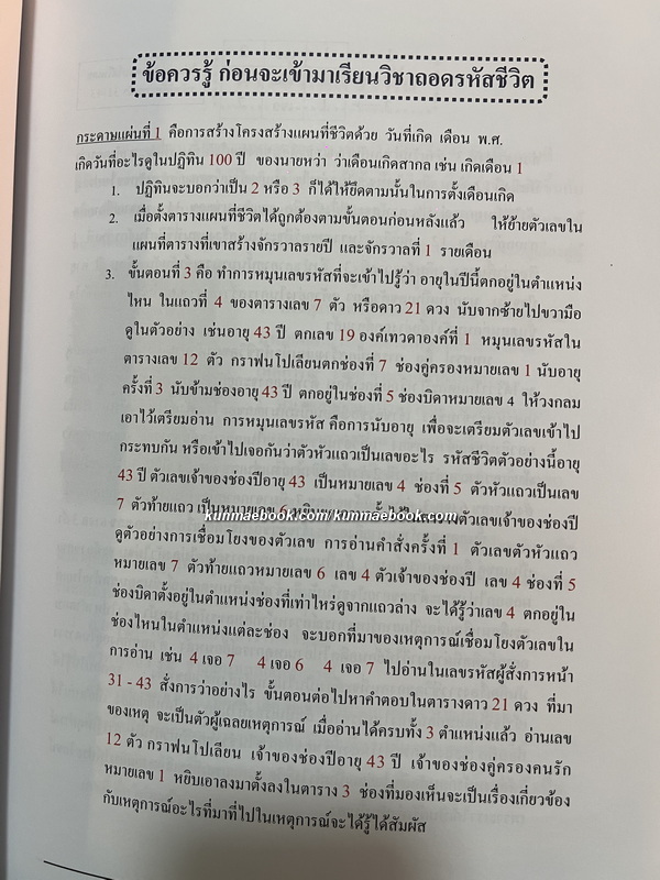 ตำราวิชาโหราศาสตร์ตัวเลข รหัสชีวิตแห่งจักรวาล ผลงานของ อ.วิสาระ ประนมกรณ์ ผู้คิดค้นวิชา