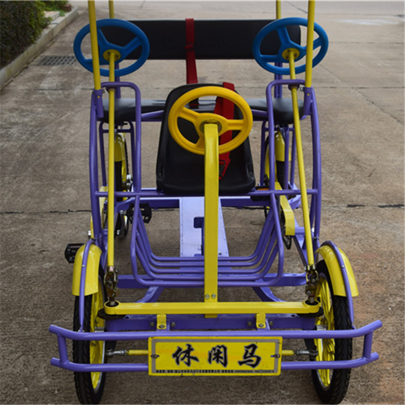 จักรยานหรรษา SURREY BIKE แบบ 2 คนปั่น+ 1 เก้าอี้เด็ก+ร่มกันแดด ปั่นพร้อมกัน หรรษาทั้งครอบครัว พร้อมได้ออกกำลังกาย