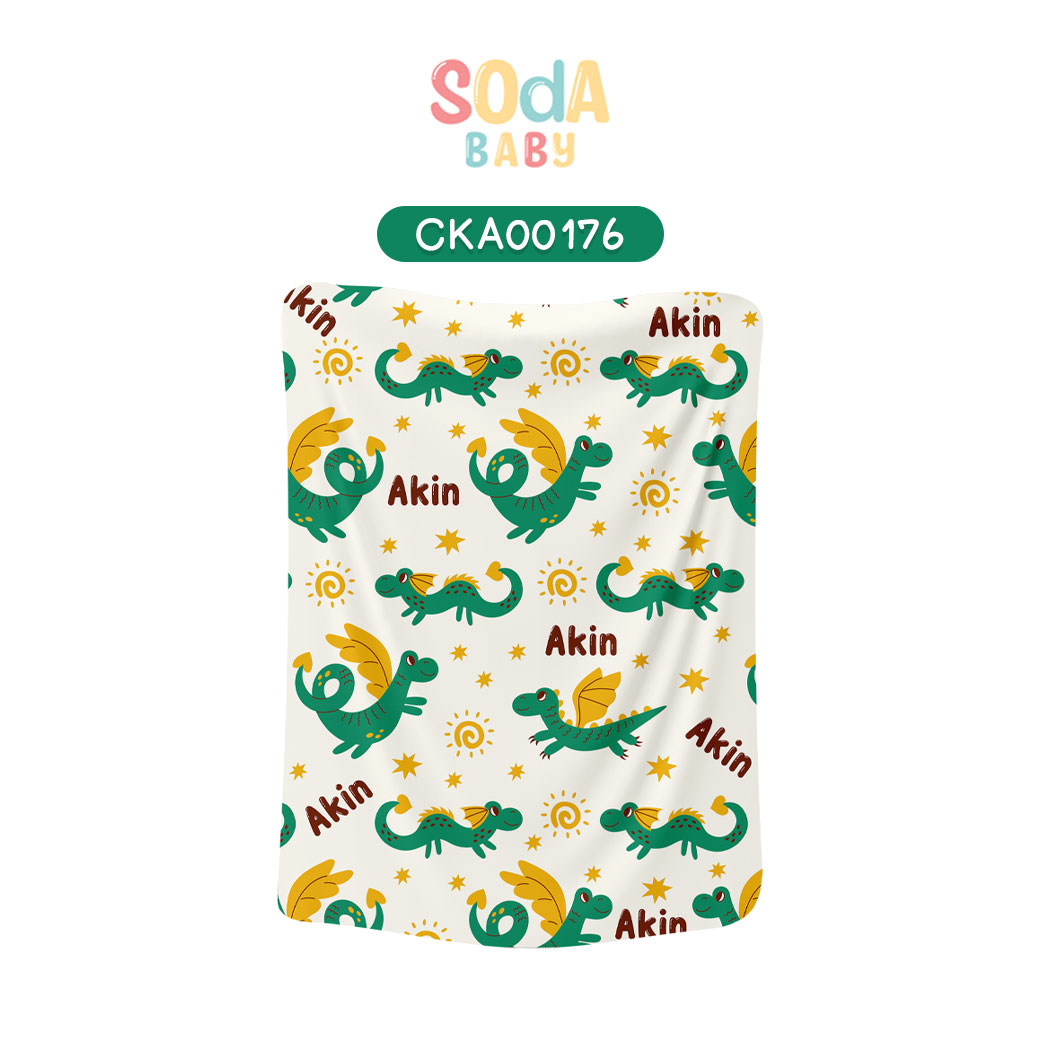 ผ้าห่มเด็ก ใส่ชื่อได้ ลาย Dragon Slayer รหัส CKA00176 🐉❤️ #มังกร #ปีมังกร #Dragon #SOdAbaby