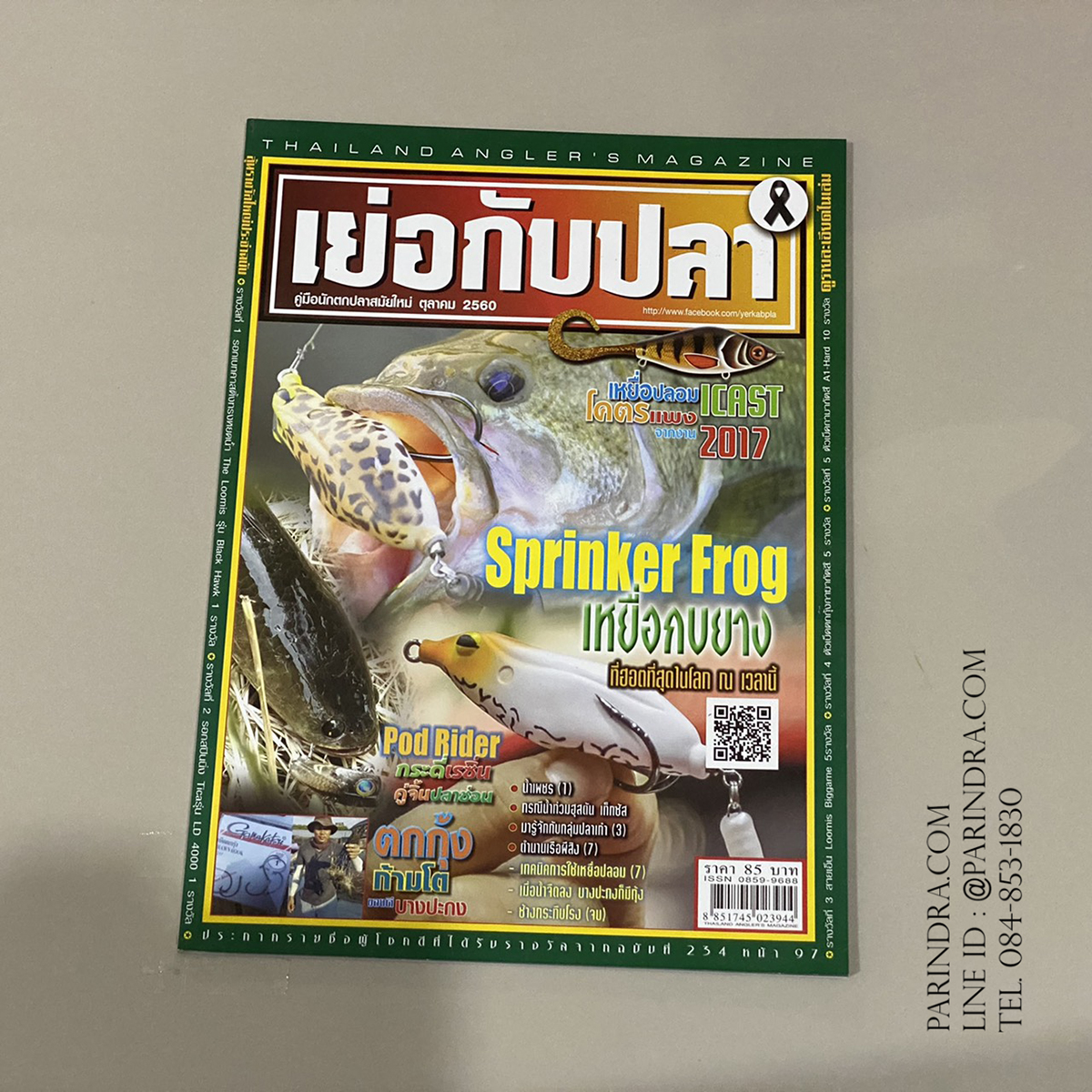 นิตยสาร เย่อกับปลา หน้าปก เหยื่อกบยาง ฉบับที่ 234 เดือนตุลาคม ปี 2560