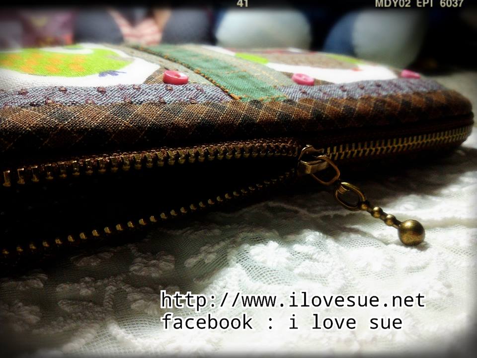 กระเป๋าเงินใบยาว ผ้าคอตตอนลินินเกาหลี + ผ้าทอญี่ปุ่น - สั่งทำค่ะ