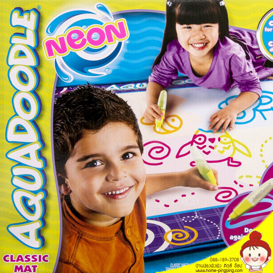 กระดานน้ำ AquaDoodle Drawing Classic Mat รุ่น Neon Color (พื้นหลากสี) ยี่ห้อ AquaDoodle