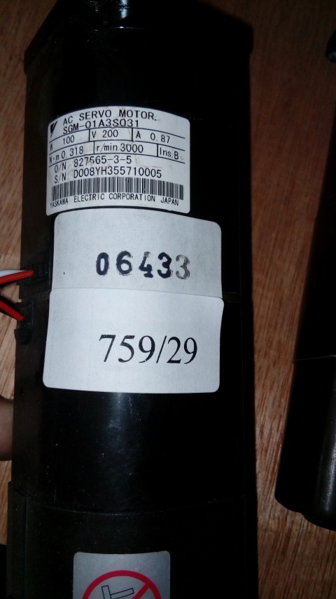 SGM-01A3S031 SERVO MOTOR " YASKAWA "