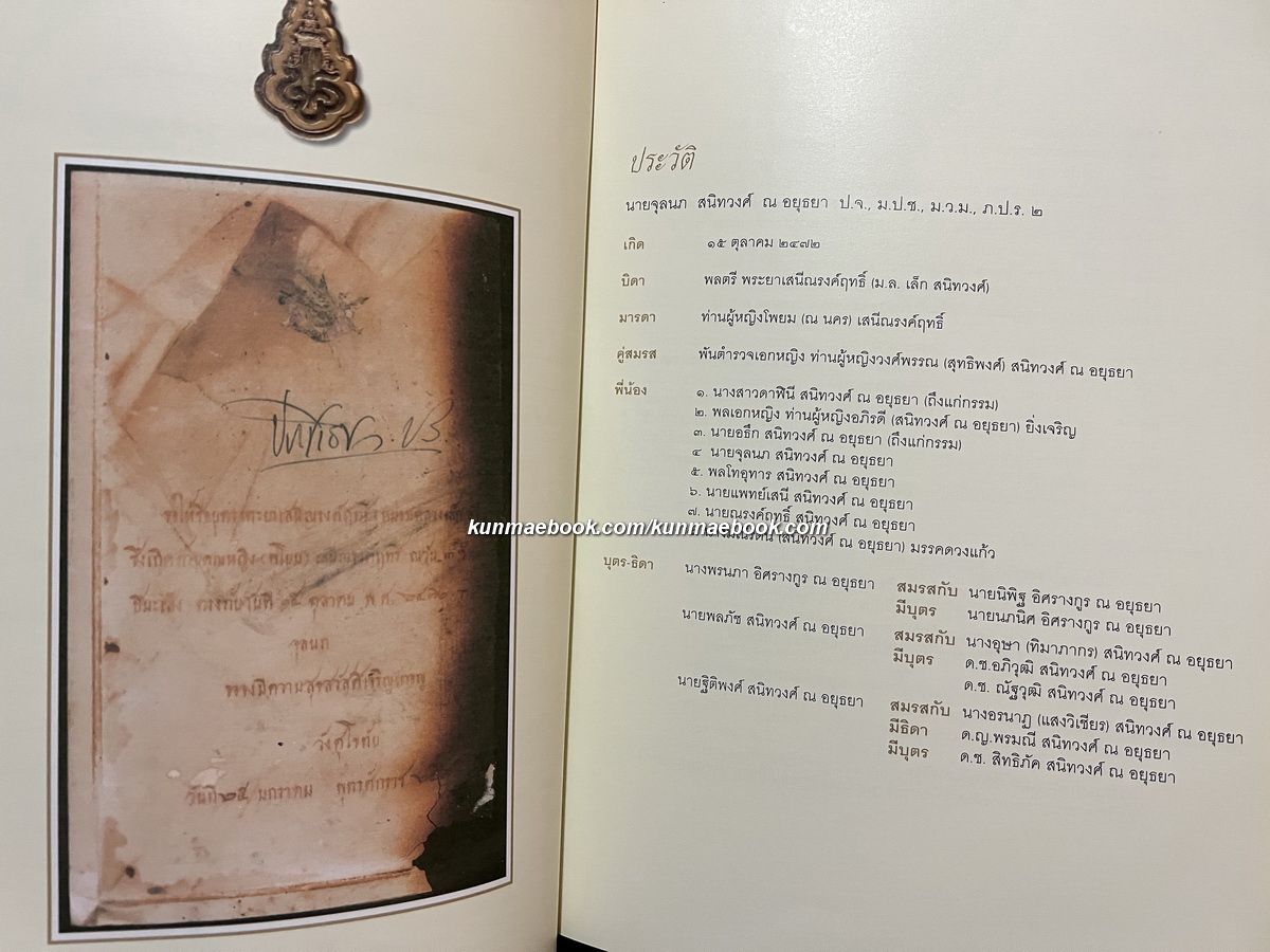 อนุสรณ์ นายจุลนภ สนิทวงศ์ ณ อยุธยา อดีตองคมนตรี