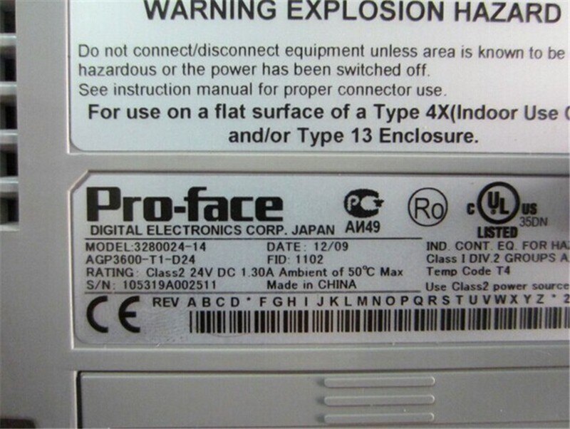 LCD TOUCH SCREEN " PROFACE " รุ่น AGP3600-T1-D24