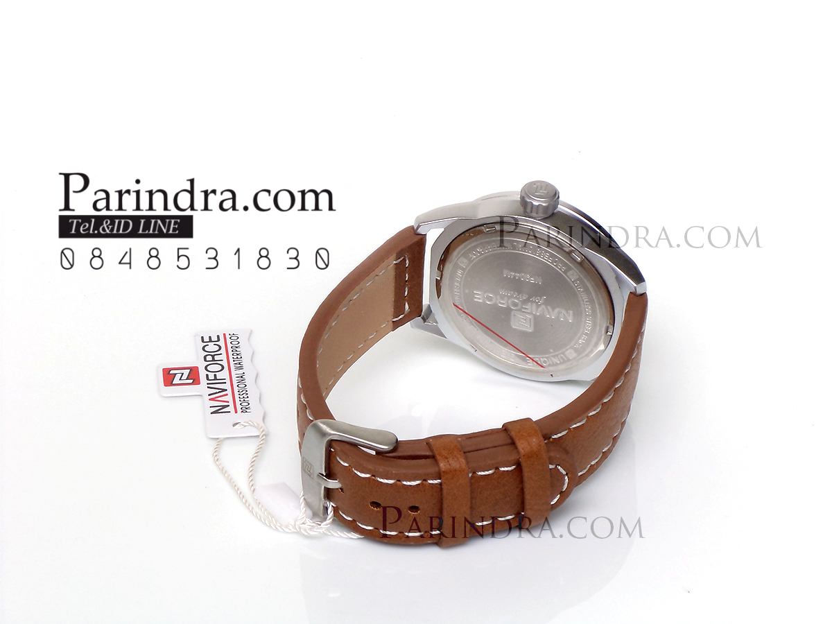 นาฬิกา Naviforce รุ่น NF9044M สายหนังสีน้ำตาล แท้ 100%