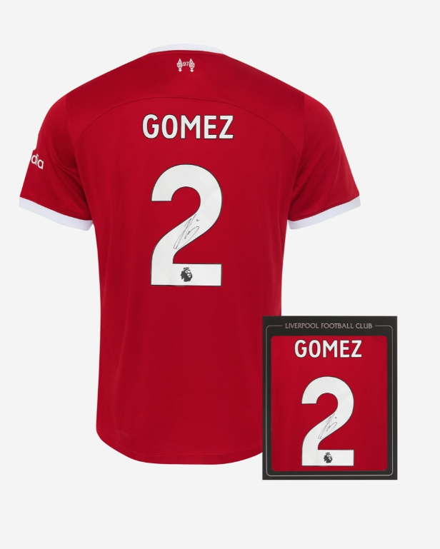 เสื้อลิเวอร์พูล 2023 2024 ลายเซ็นต์ Gomez 2 พร้อมกล่อง มีใบรับรองของแท้