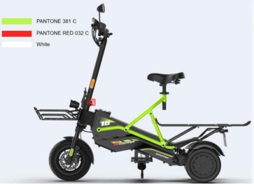 สกูตเตอร์ไฟฟ้า PXID Bestride Pro Electric Scooter New Design 3 Wheel 1000W, batt 48v 23.4Ah มาตรฐานยุโรป (F2)