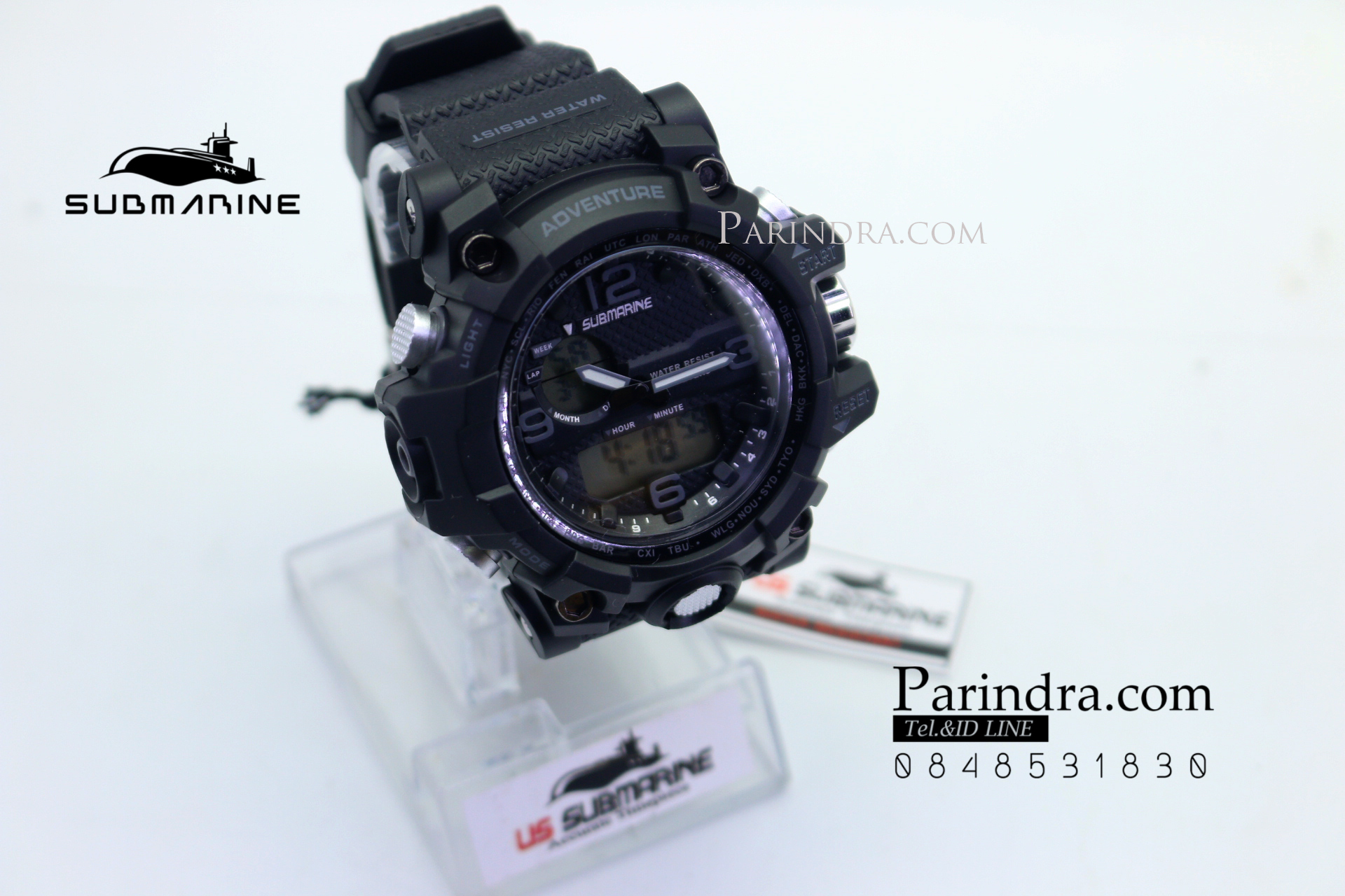 นาฬิกา US submarine TP3190M สีดำล้วน จอเทา