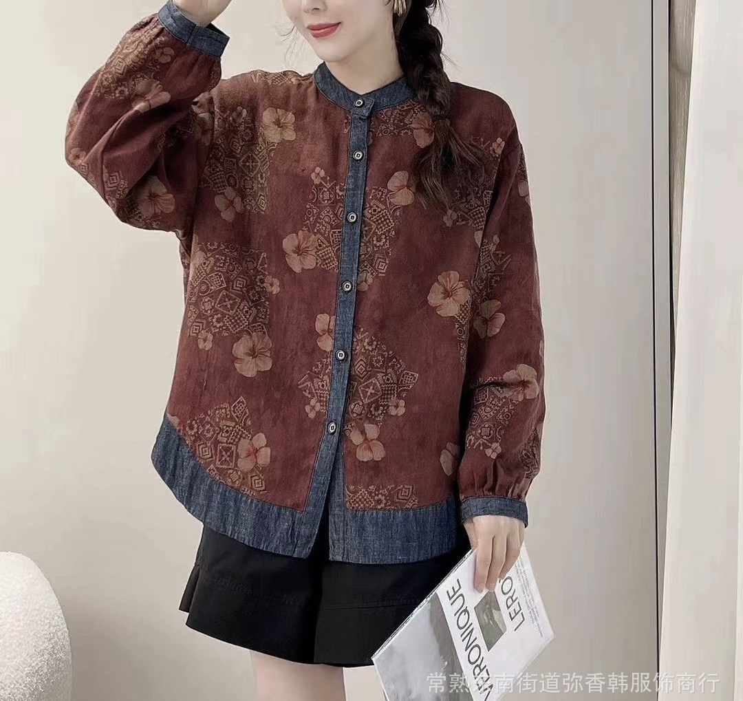 เสื้อผ้าฝ้ายลายดอกไม้