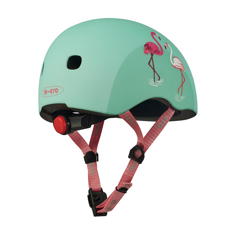 หมวกกันน็อคสำหรับเด็ก MICRO สีสันสดใส การออกแบบที่คำนึงถึงความสะดวกสบายและความปลอดภัย มีแผ่นโฟมหนาป้องกันแรงกระแทกได้ดี และสายรัดคางที่ปรับได้