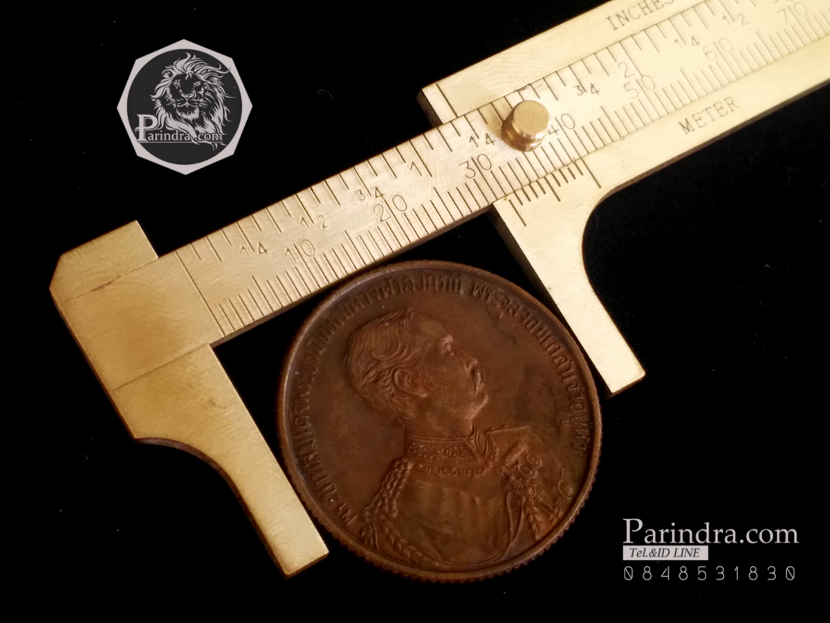 เวอร์เนียทองเหลือง Vernier Caliper Double Scale ใช้วัดขนาดชิ้นส่วนต่างๆ มีทั้งเซนติเมตรและนิ้ว