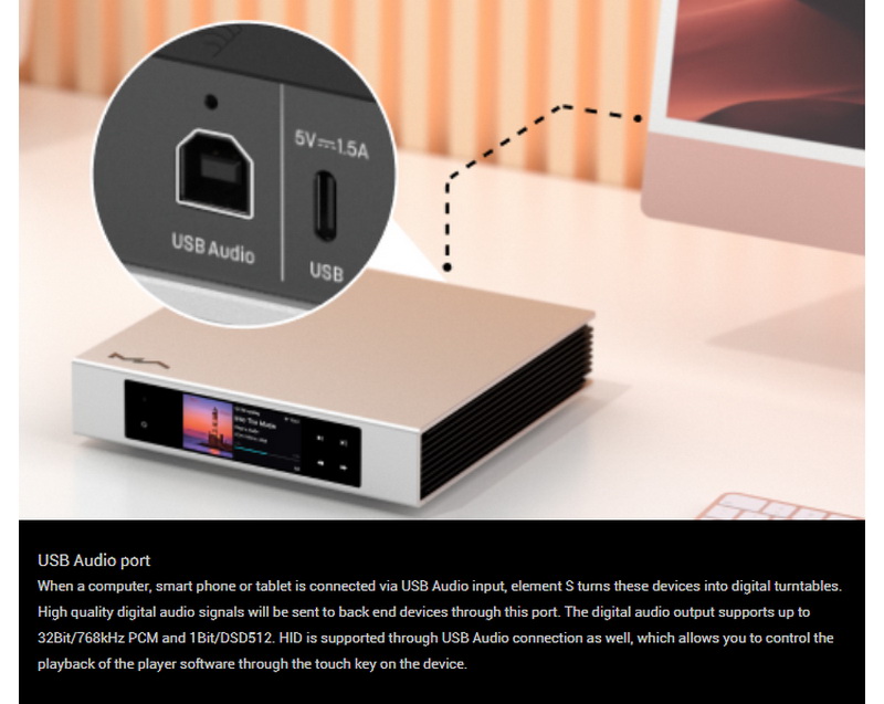 Matrix Audio Element S เครื่องเล่นเพลงเครือข่ายตั้งโต๊ะ พร้อมเอาต์พุต USB DAC ประกันศูนย์ไทย
