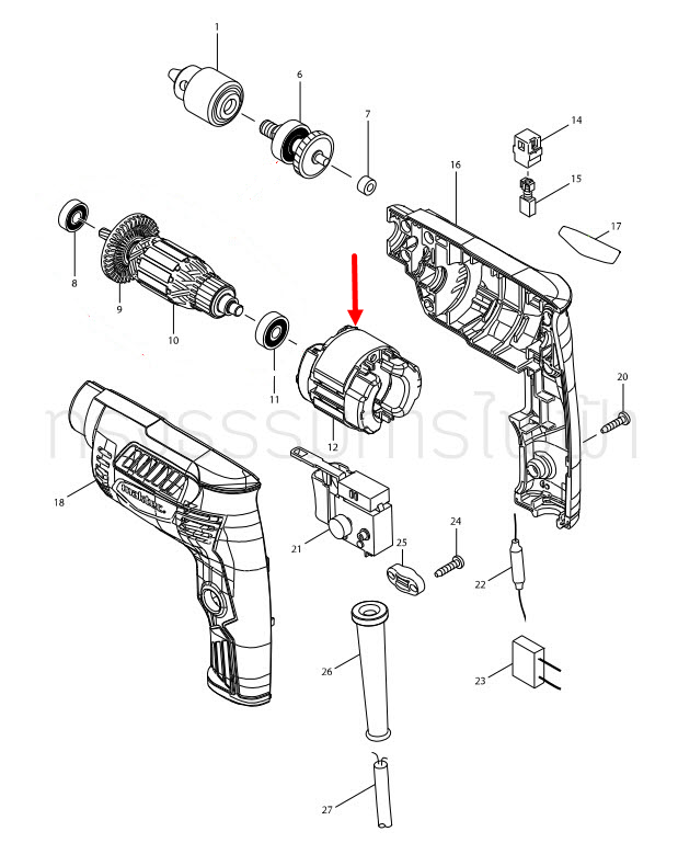 ฟิลคอยล์ สว่านไฟฟ้า Makita มากีต้า MT653, M6501B (แท้) ##