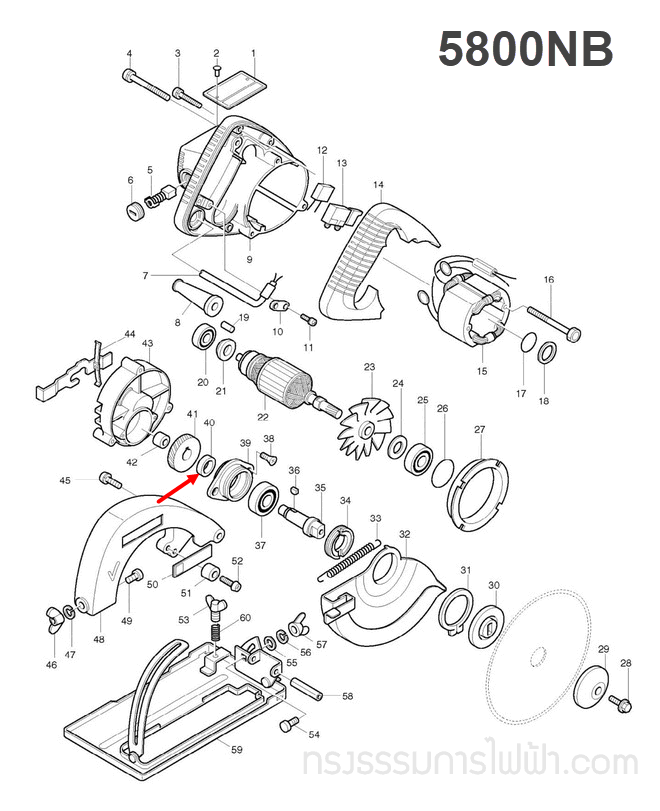 RING 12 เลื่อยวงเดือน Makita-มากีต้า 5800NB [#40] Pn.257012-6 (แท้) ##