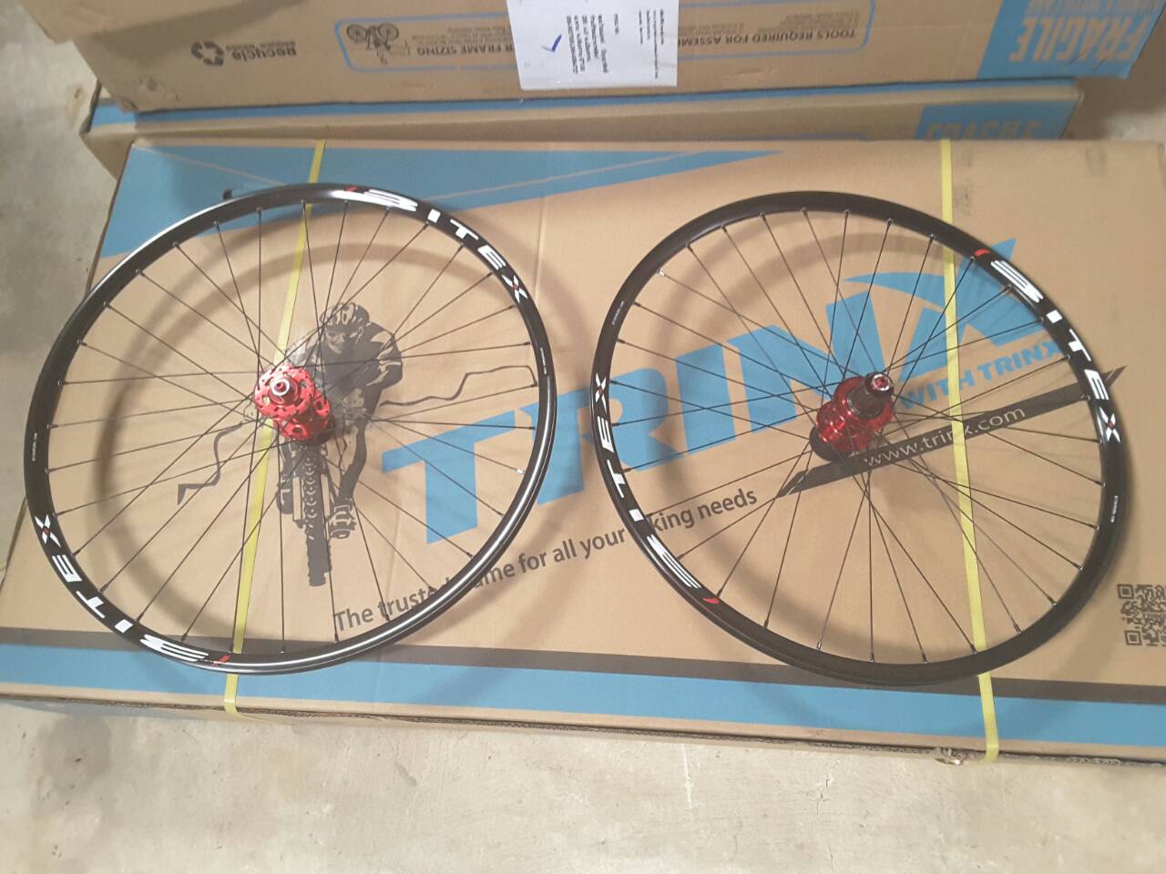 ชุดล้อเสือภูเขา Bitex 27.5"(650B) ,32/32 ดุมแดง ตัวเบา ซี่ลวด Double butted, BX-MTB-650B-XDPSR2016 รองรับแกน 9/15