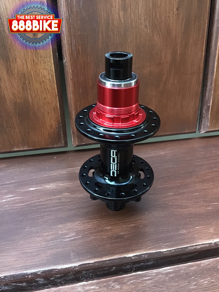 ดุมดิส ดุมเสือภูเขา DECA โม่ Sram + Shimano, ลูกปืน BEARING 32H สีดำ ( ดุมหน้า 15 ดุมหลัง 12 )(ไม่รวมแกนปลด)