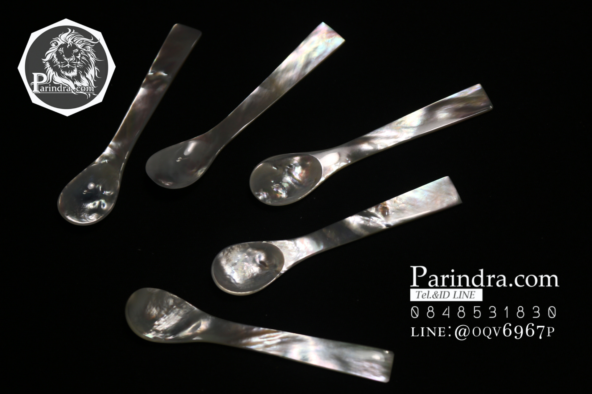 ช้อนเปลือกหอยมุกแท้ ใช้สำหรับ ตักอาหาร ไข่คาเวียร์ และ เครื่องสำอาง