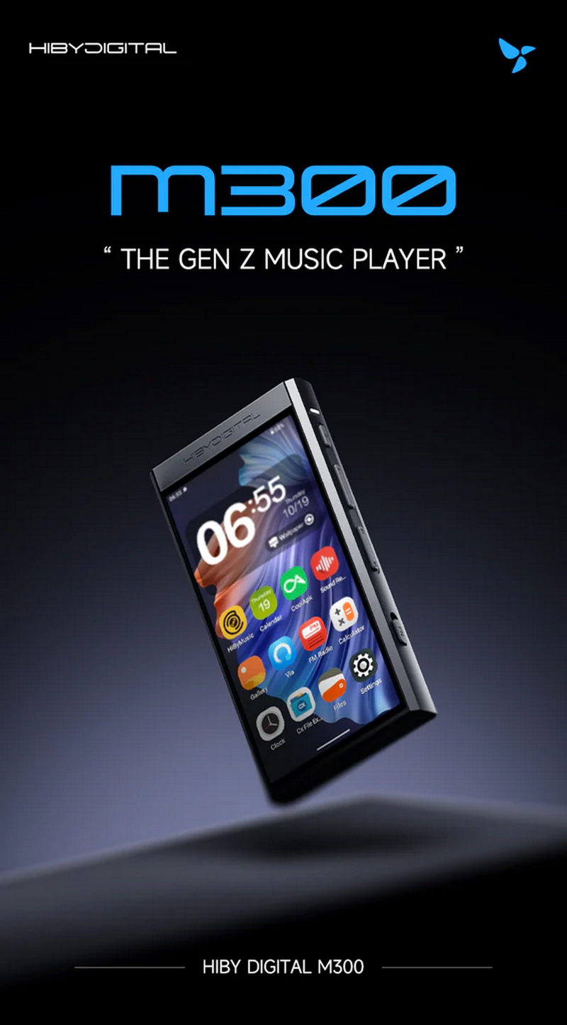 Hiby Digital M300 เครื่องเล่นเพลง Android พกพา มี Playstore มีลำโพงในตัว รองรับ Hires + Hires Wireless