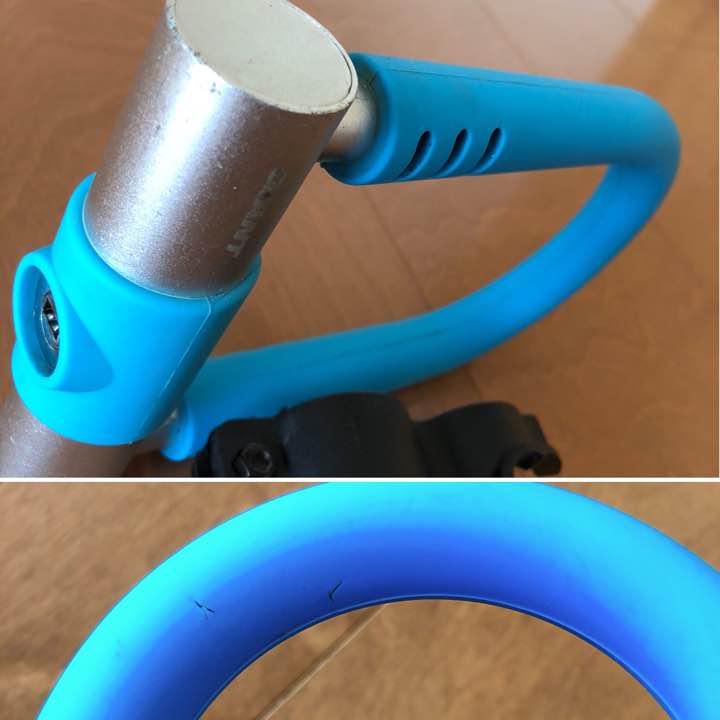 GIANT SI U-LOCK ล็อคจักรยานอย่างดี ตัว U มีสีส้มและสีฟ้า