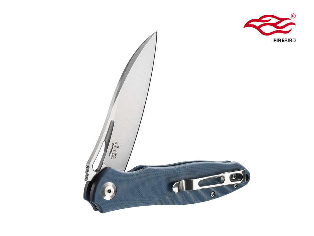 มีดพับ Ganzo กานโซ่ รุ่น FH71-GY / D2 Steel / ด้าม G10 สีน้ำเงิน ของแท้ 100%