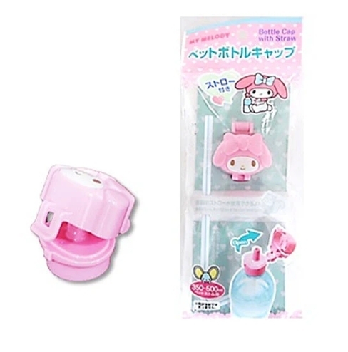 Sanrio ฝาปิดขวดน้ำพร้อมหลอด ปิดขวด 350-500 มล.มี 5 ลาย (Cinnamoroll / Kuromi / My melody / Hello kitty / Pompompurin)