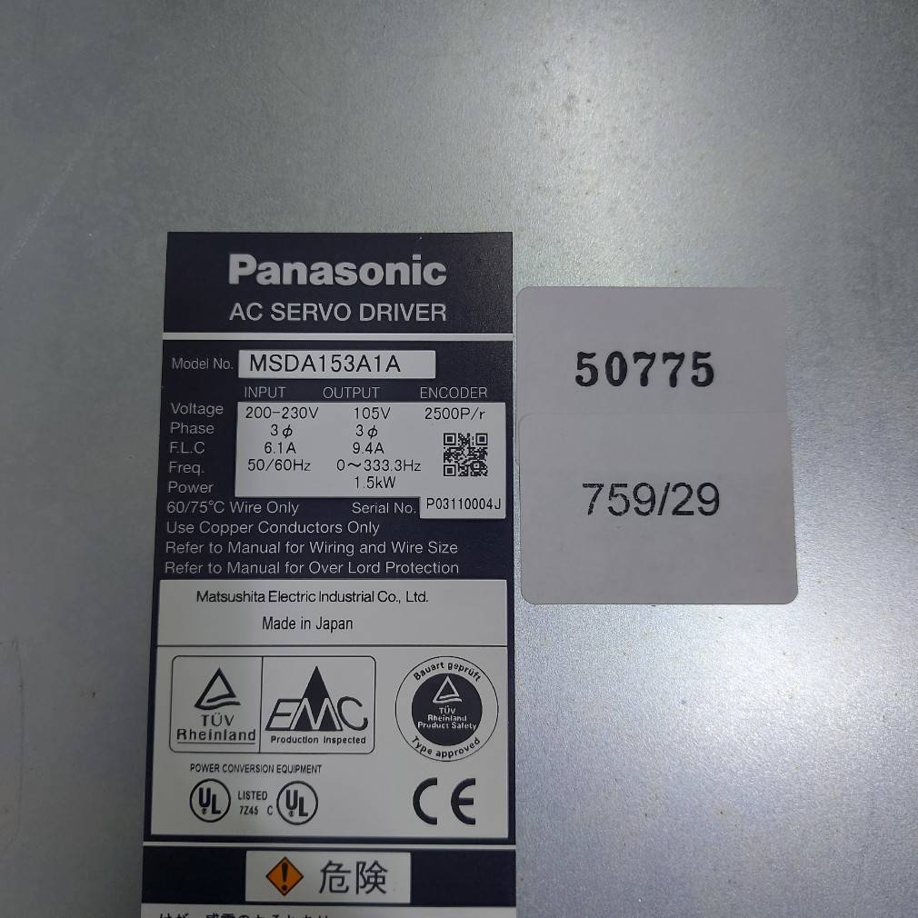 MSDA153A1A SERVO DRIVE " PANASONIC "
