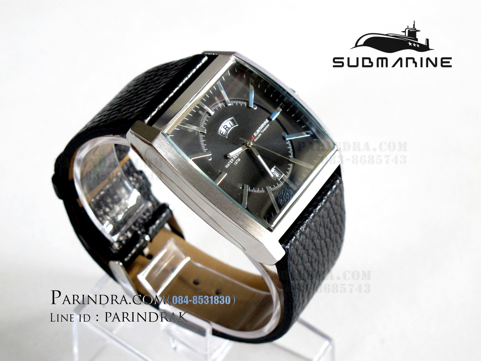 นาฬิกา US Submarine J103MDD ของแท้ 100 % ดำล้วนขอบเงินเข็มเงิน